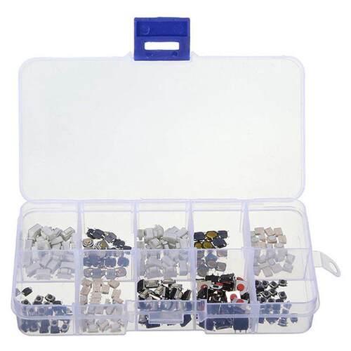 250 pcs Tactile Push Button Switch Momentary Tact Assortment