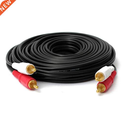 33FT/10M 2-RCA to 2-RCA Male Audio AV Cable For HDTV DVD VCR