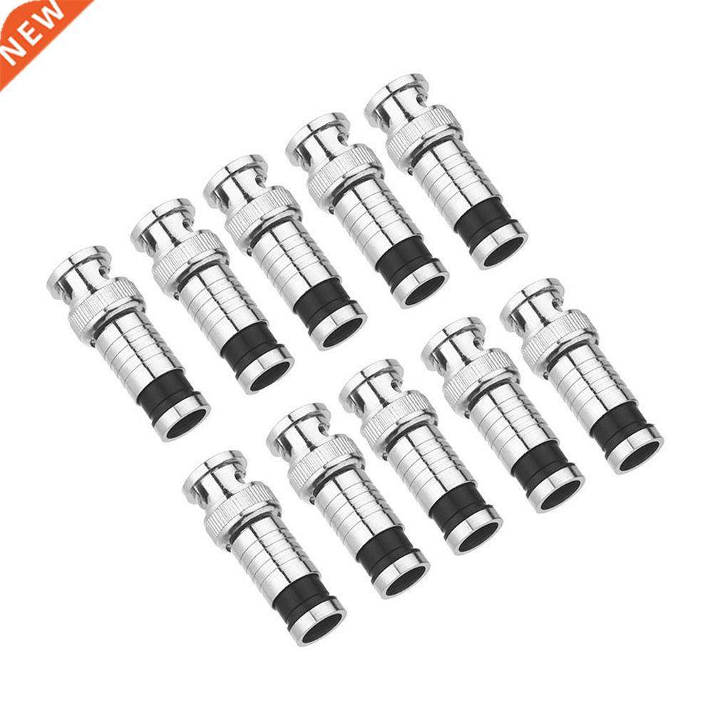 10 pcs BNC Compression Connector for Coax RG59 Cable CCTV Ca