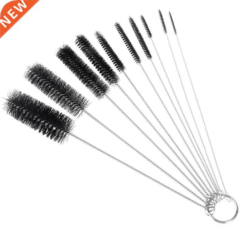 10pcs Straw Cleaning Brush Stainless Steel Wash Drinking Pip