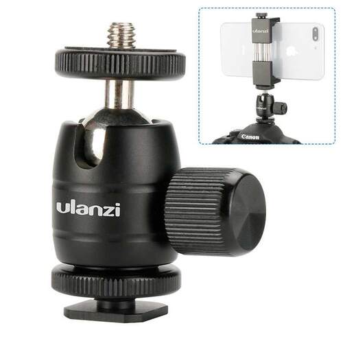 Aluminum Super Mini Ball Head w 1/4'' Screw and Cold