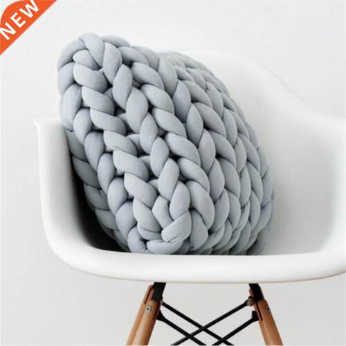 Square Chunky Wool Pillow Handmade Knitting Cushions INS Nor