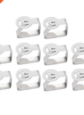 10 Pcs Stanless Steel Table Cloth Clp Promenade Round Tabl