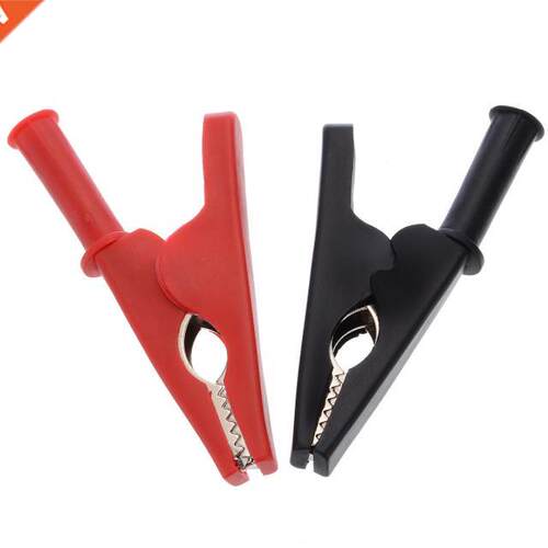 1 pair Banana Plug Alligator Clips Black + Red Crocodile Cli