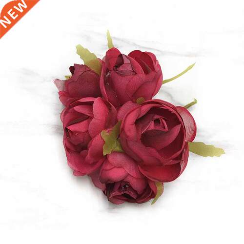 6pcs silk rose artificial flower bouquet bouquet DIY handmad