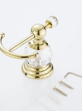 4 Pieces Gold Polished Bathroom Accessories Sets Brass&C