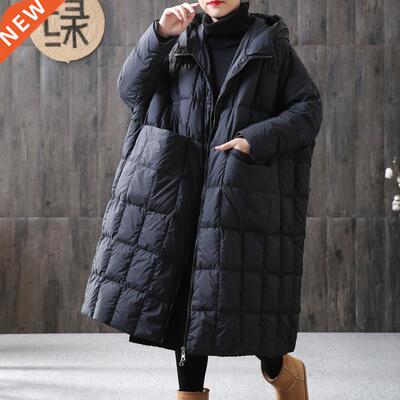 Women Loose Long Coat 90% Duck Down Jacket Winter Female Plu