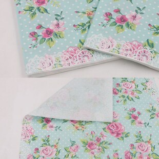Party Tissue Paper Napkins 2 Layers Decoupage Serviettes Ros