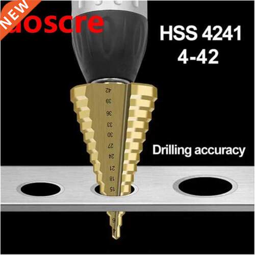 4-42mm HSS Titanium Coated Step Drill Bit 10mm Round Shank 1