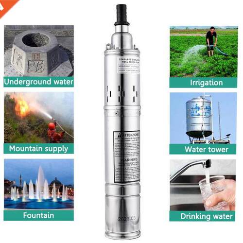 1100W 220V High Lift 60m Submersible Deep Well Pump for Gar
