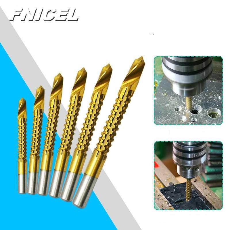 6pcs/Set -8mm Titanium Coated HSS Drill Bit Electric Drill