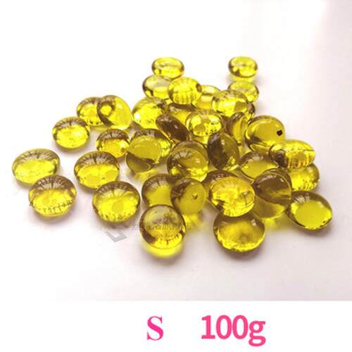 *100g Clear Round Glass Gems Mosaic Tiles Flat Beads for Art
