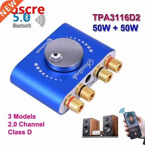 Class D 2*50W Bluetooth 5.0 AUX USB Sound Card TPA3116 Digit