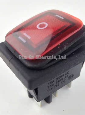 1Pcs red Waterproof 6Pin Rocker Switch 3 Position Locking O