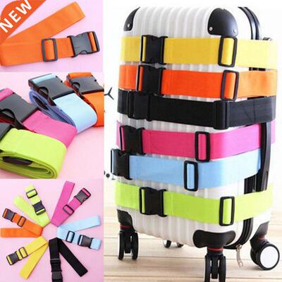 1.8M Adjustable Nylon Lock Travel Luggage Straps Cross Belt