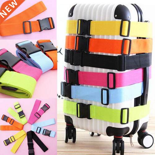 1.8M Adjustable Nylon Lock Travel Luggage Straps Cross Belt
