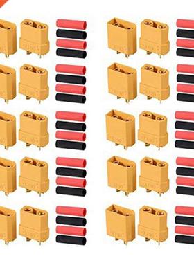 10 Pairs XT90 Female and Male Connectors with Heat Shrinkage