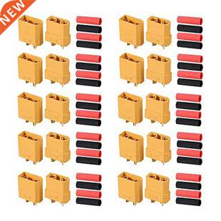 10 Pairs XT90 Female and Male Connectors with Heat Shrinkage
