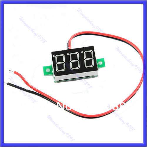 LED DC2.7-30V Green Volt Meter Display Voltmeter Self-Powere