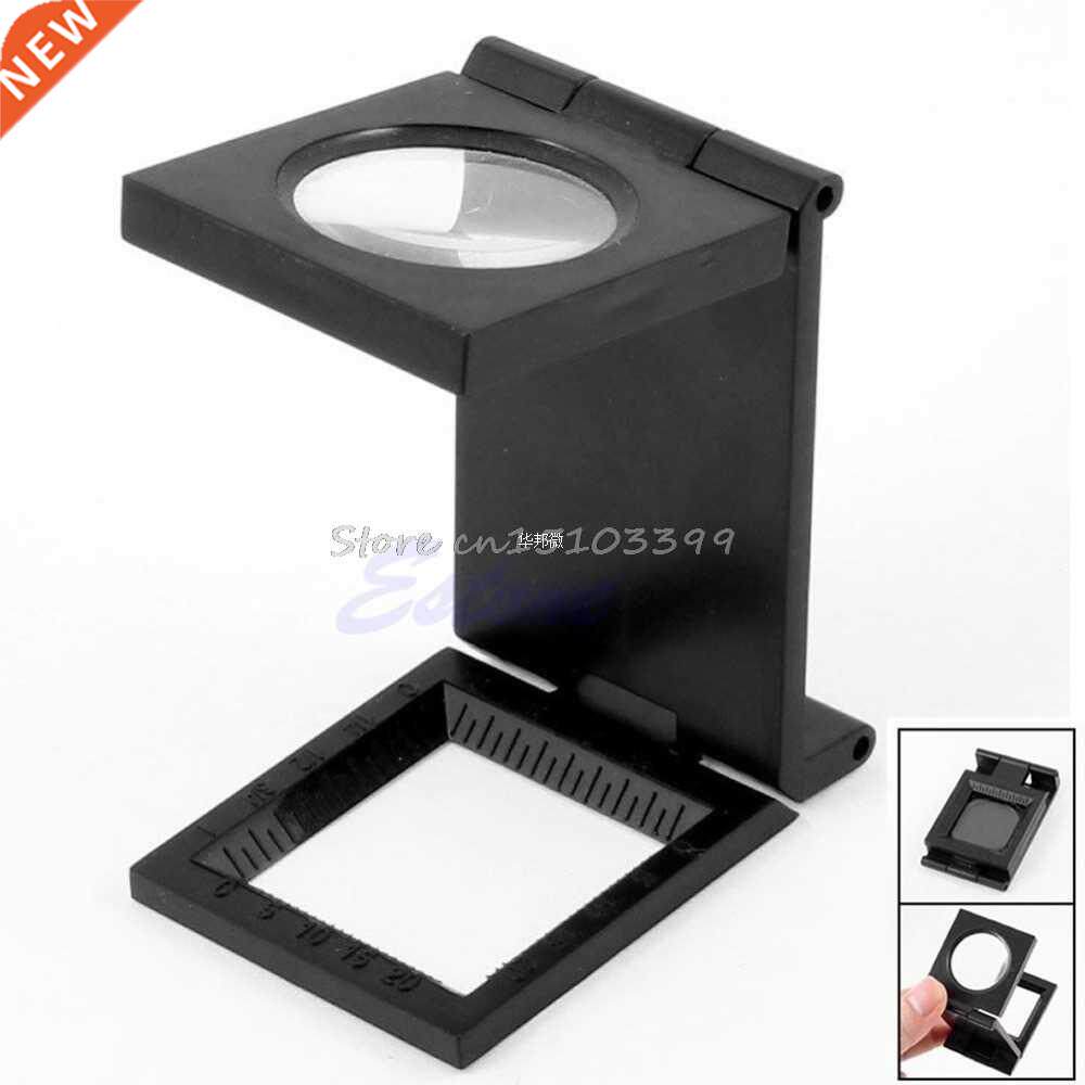10X Foldable Magnifier Loupe Desktop Fabrics Measure Scale T
