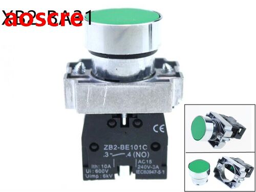 XB2 BA31 XB2-BA31 Green Self-reset Momentary Flush Pushbutto