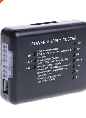 nouveau noir PC 20 24 broches PSU ATX SATA HD testeur d'
