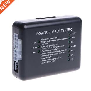 nouveau noir PC 20 24 broches PSU ATX SATA HD testeur d'