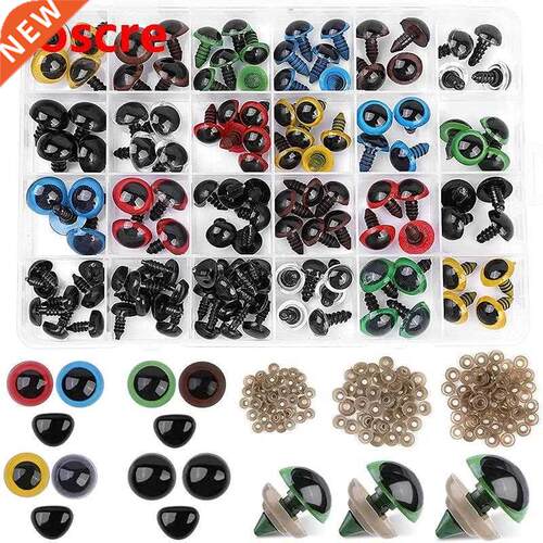 260Pcs colorful Plastic Doll Eyes and Noses Safety Eyes Need