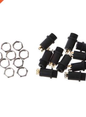 10 Pcs 3.5mm 4 Channel Female Headphone Stereo Jack Panel Mo