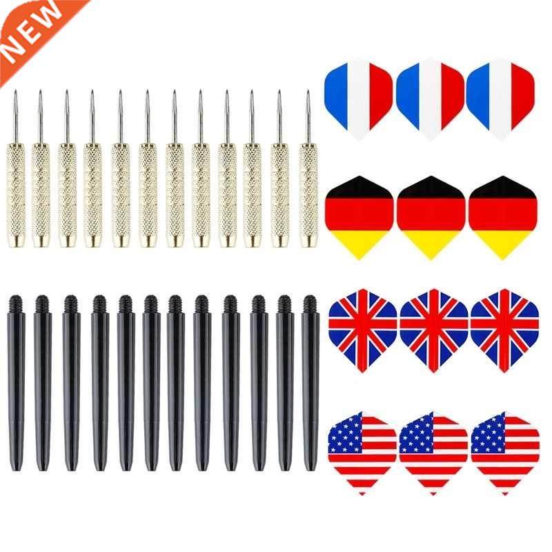 12PCS Patterned with National Flag Flights 4 Kinds Needle Ti