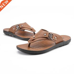 New Summer Beach Slippers Men Flip Flops Top Quality Antiski