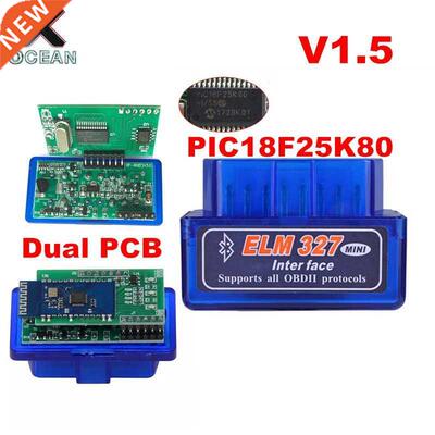 Dual Double 2PCB PC18F25K80 Frmware 1.5 ELM327 V1.5 OBD2 B