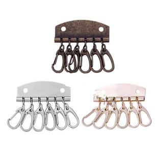1 x Metal key holder key row keyring organnizer with 6 snap
