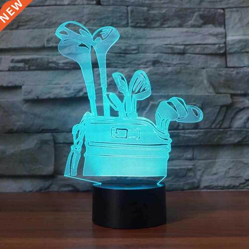 Led 3d Night Light Golf Touch Remote Control Switch Usb Desk