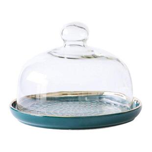 Cake Stand Cake Plate Server with Dome Dessert Cake Cover Bu