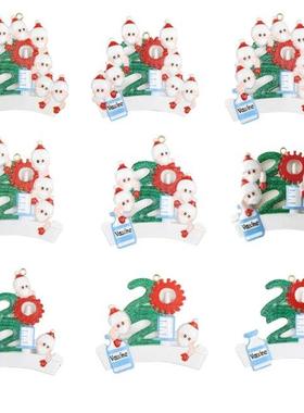 Christmas Decorations Snowman Pendant Quarantine Survivor Bl