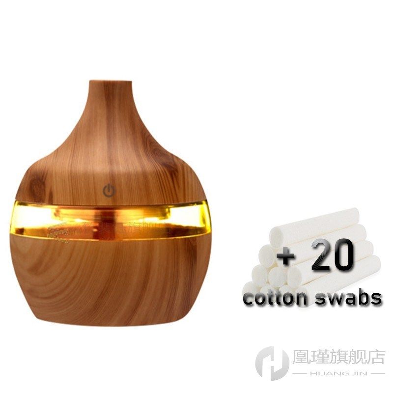 300ML SB Air Humidifier Electric Aroma Diffuser Mist Wood Gr