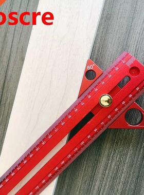 Woodworking Scribing Ruler 300-600MM Hole Scribing Multi-ang