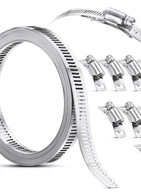 304 Stainless Steel Worm Clamp Hose Clamp Strap with Fastene