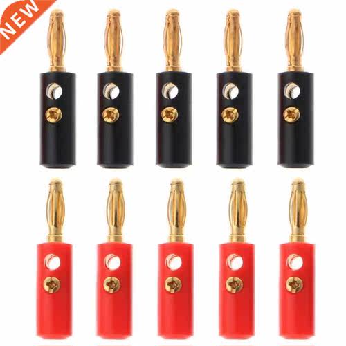 10 Pcs 4mm Gold Plated Audio Speaker Wire Cable Screw Banana