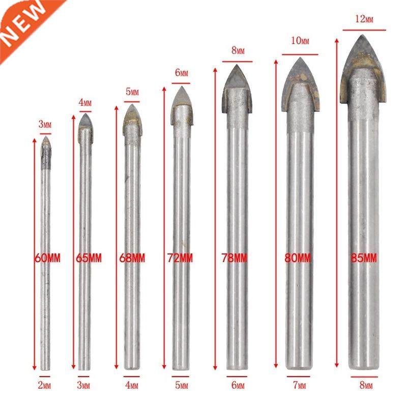 4/6/7pcs Glass Marble Porcelain Spear Head Ceramic Tile Dril