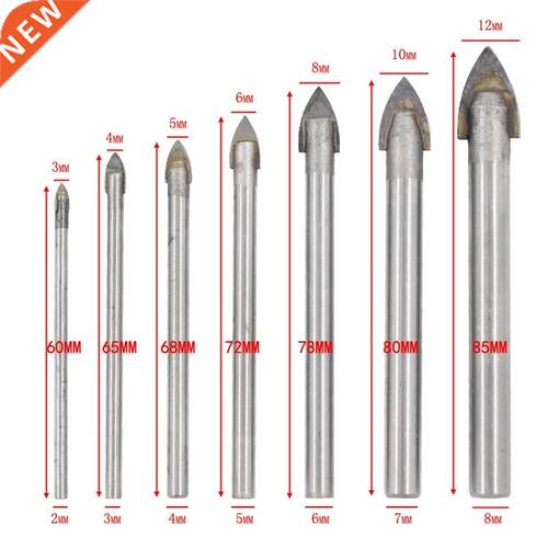 4/6/7pcs Glass Marble Porcelain Spear Head Ceramic Tile Dril