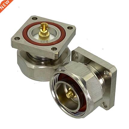 1Pcs Connector 7/16 L29 DIN Male Plug 4-Holes Flange Solder