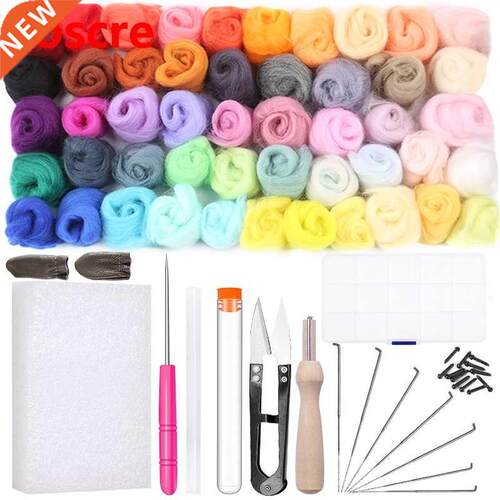 50 Color Needle Felting Kit Wool Felting Tools Handmade Felt