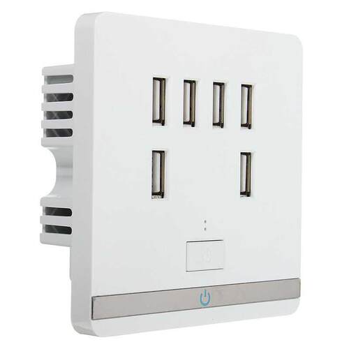 4A 6 USB Port  Electrical Socket Charger Outlet Power Adap