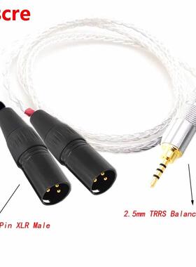 HIFI 2.5mm TRRS Balanced Male to 2 XLR Male Cable Hi-End Cab