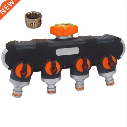 4 Way Hose Splitter Sprinkler Connector Garden Faucet Adapte