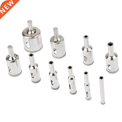 10PCS 6-0mm Diamond Coated Core Hole Saw Drill Bits Tool Cu