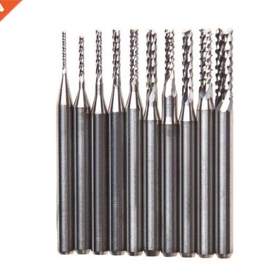 10Pcs/Set 1/8'' 0.8-3.175 Drill Bits Engraving Cutte