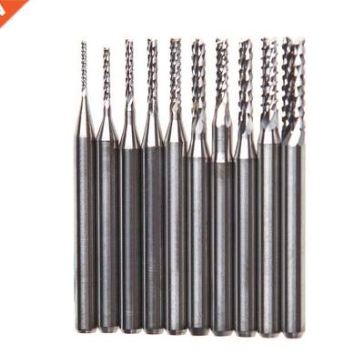 10Pcs/set 1/8'' 0.8-3.175mm PCB Twist Drill Bit Set